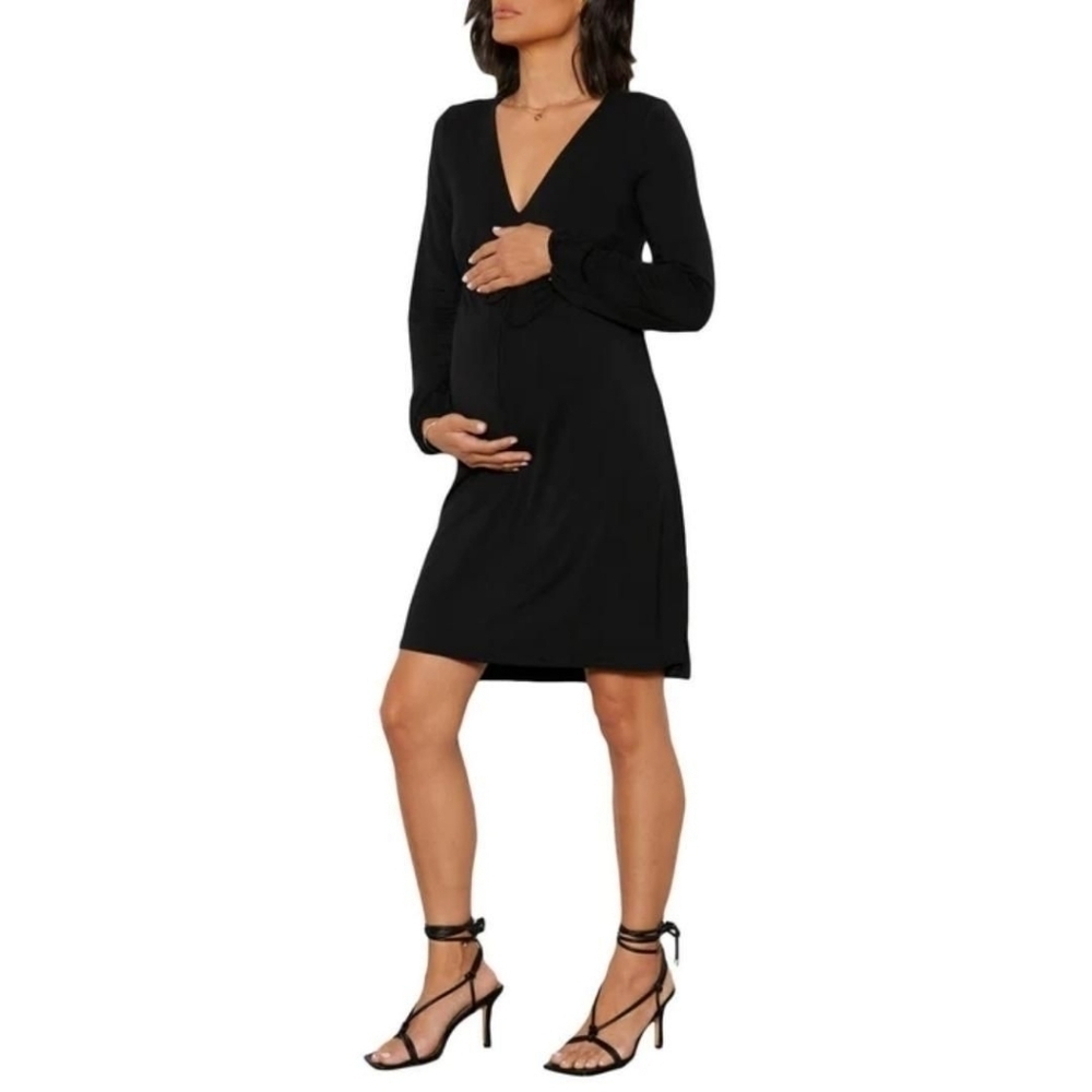 NWT TART COLLECTION Mellany Black Modal Maternity Dress Small